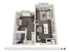 1 Bedroom 626 4313 floor plan
